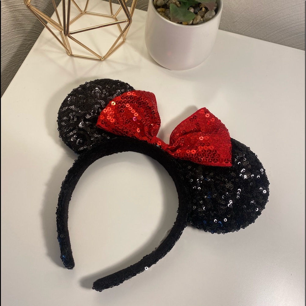 Sparkle black and red Mickey Mouse Ears